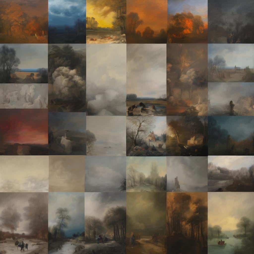 Οικολογική τέχνη και φύση, περιβαλλοντική δημιουργία μέσω ζωγραφικών έργων.